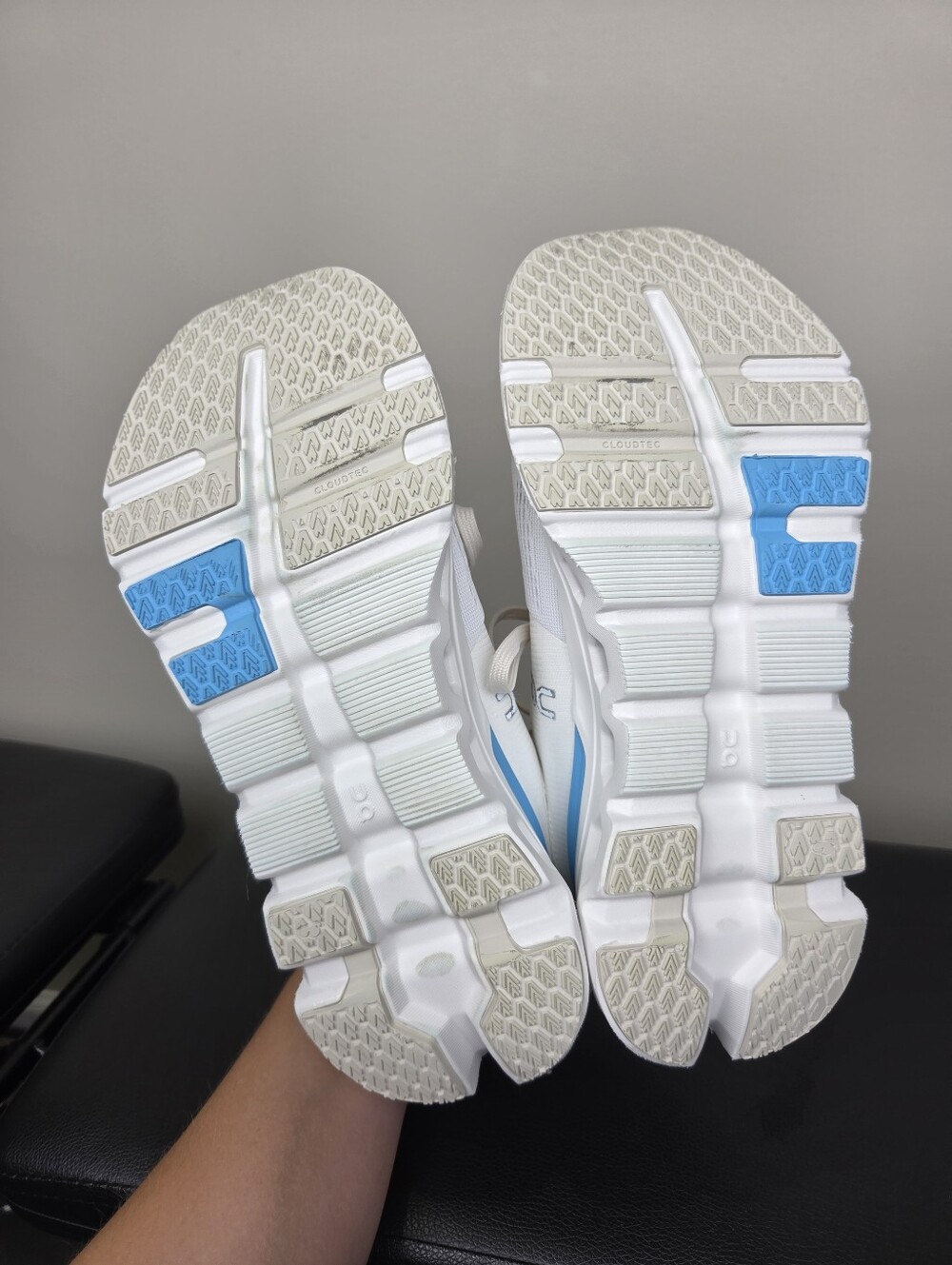 On Cloudrunner 2 Womens 8 Running Shoes White Blue Cushion Mesh Sneaker - Picture 12 of 13